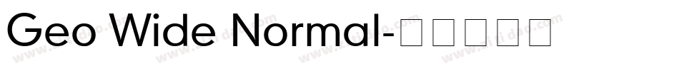 Geo Wide Normal字体转换